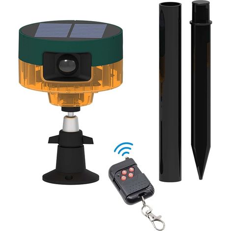 Solar 129dB Bewegungssensor Alarm Sirene Security fuer Garten Gelb (1/5)