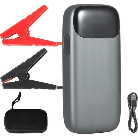 Démarreur de batterie 6000A, Booster 12V pour voiture, Powerbank avec lampe torche 3 modes, compatible jusqu'à 10L essence et diesel. (1/5)