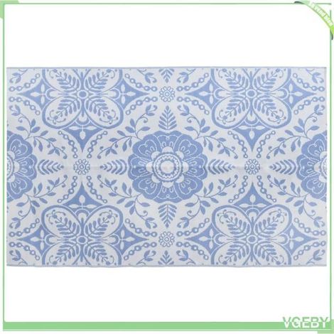 Tapis d'extérieur - FAFEICY - ARAKIL - Bleu azuré - 190 x 290 cm - Polypropylène (PP) (1/5)