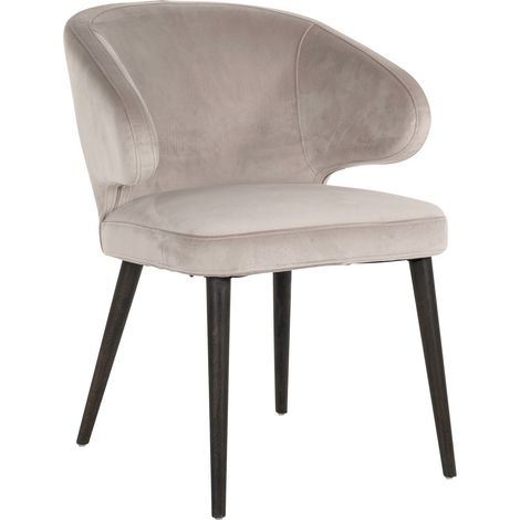 Fauteuil Indigo - Taupe et pieds noir intense (1/5)