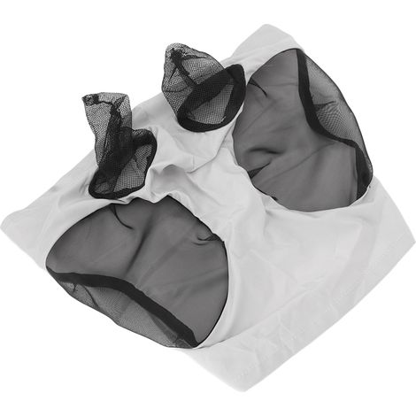 Masque anti-mouches en filet respirant et élastique pour cheval, avec protection des oreilles, équipement d'équitation gris (1/5)