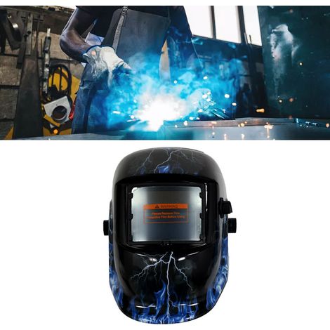 Casque de soudage électrique anti-éclaboussures à assombrissement automatique, protection contre les projections, casque de soudage à l'arc argon à assombrissement entièrement automatique (1/5)