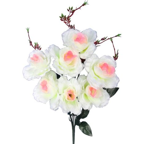 Bouquet de 7 roses blanches de 70 cm (1/3)