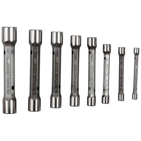 CLÉ À TUYAU 2 BOUCHES JEU 8 PCS - 6-7/20-22