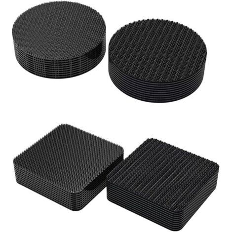 20 Pièces 10 Paires Scratch Autocollant Double Face, 5  5cm Bande Agrippantes Adhésives Extra Fort Rectangle Adhésif Double Face Noir Puissant Réutilisable
