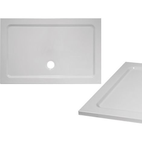 Bac de douche 120x80 cm en Techopolymères minces et ultra résistants recyclables Brixo