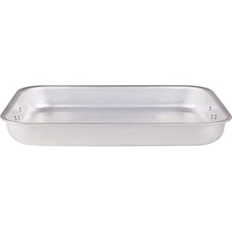 Pentole Agnelli Linea Alluminio Professionale Rostiera Rettangolare, Argento, 40 x 28 cm