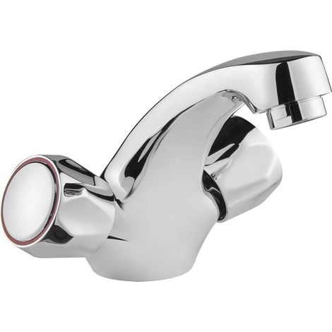 Deva Vitality Round Basin Mixer Tap with Press Top Waste - Gold