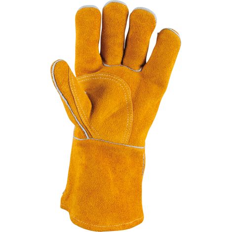 KS TOOLS Handschuhe - Leder - Kurz - Für Schweißer - Größe L - 985.7035