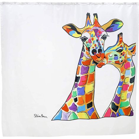Croydex Waterproof Fun Patterned Shower Curtain - Francie & Josie McZoo by Steven Brown (1/6)