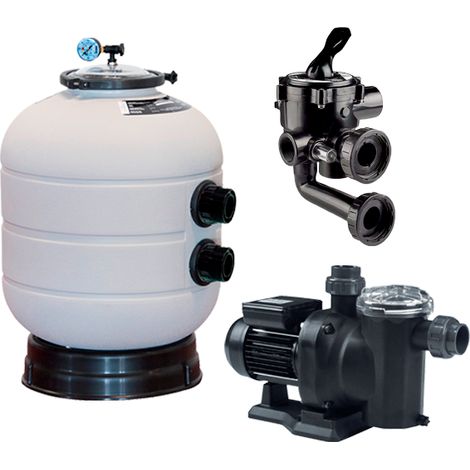 Filtro piscina Millenium Ø 480 + Válvula lateral tornillos Astralpool + SENA 3/4 CV
