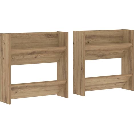 Maison Exclusive - Mobile per scarpe 2 pcs Rovere artigianale 60 x 18 x 60 cm