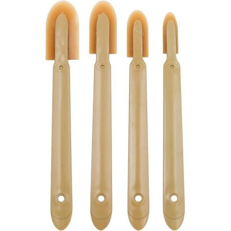 Outil de lissage pour silicone – Lot de 4 embouts ergonomiques avec poignée antidérapante, idéal pour joints salle de bain et plinthes (1/5)