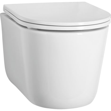Cornat Wand WC spülrandlos Wirbelstrom weiß inkl. WC Sitz mit Absenkautomatik Wand-WC