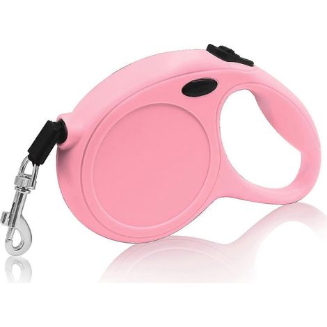 Laisse rétractable automatique Shxx pour chien, 5 m (16,4 pi), boucle de verrouillage améliorée, anti-nœuds à 360°, frein à une main, suspension, verrou pour chiens de petite et moyenne taille B928-30 (1/5)