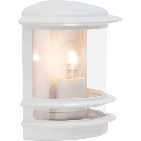 BRILLIANT Lampe Hollywood Außenwandleuchte weiß  1x A60, E27, 60W, geeignet für Normallampen (nicht enthalten)  IP-Schutzart: 44 - spritzwassergeschützt