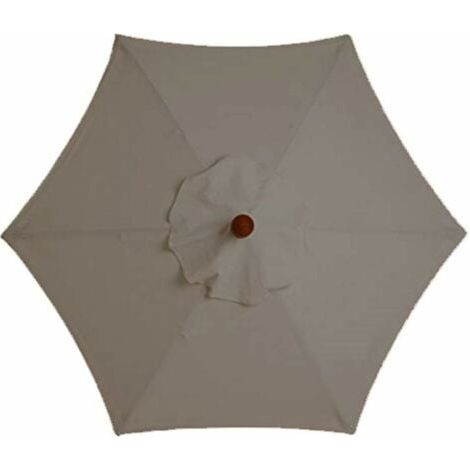 Aiperq Housse De Rechange pour Parasol - 6 Baleines - 3 M - Imperméable - Anti-Ultraviolet - Tissu De Rechange (3M / 9.8Ft,Khaki) (1/4)
