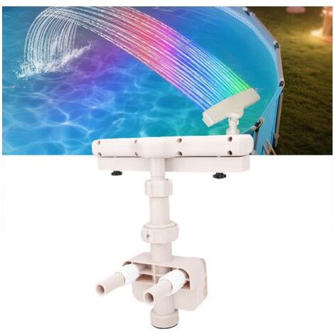 Aufstellpool mit Springbrunnen, LED-Beleuchtung und 360°-Wasserfall für entspannende Außendekoration (1/5)