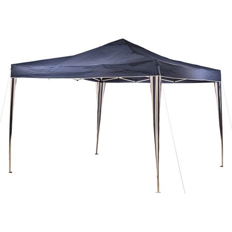 Tonnelle / Pavillon pliable en métal bleu 300 x 300 x 260 cm