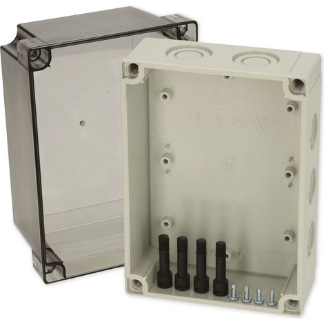 Fibox PCM 150/125 T 6016916 Universal-Gehäuse 180 x 130 x 125 Polycarbonat Lichtgrau (RAL 7035) 1 (1/2)