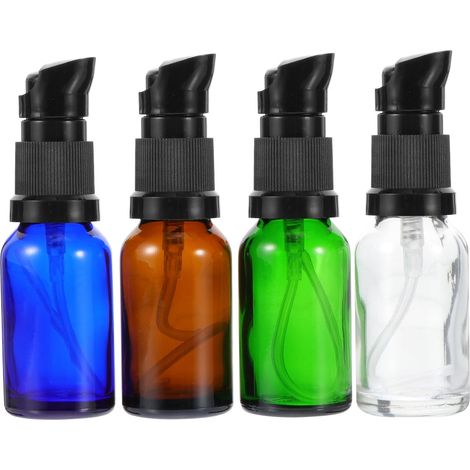 4 Pièces Bouteille de Gel Vide 200ml en Plastique Vert Compacte et Réutilisable pour Voyage, Distributeur de Savonnette Liquide pour Salle de Bain au Design Élégant (1/5)