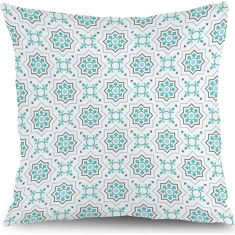 Housse de coussin jardin floral, style ferme pour canapé maison,45×45cm (1/5)