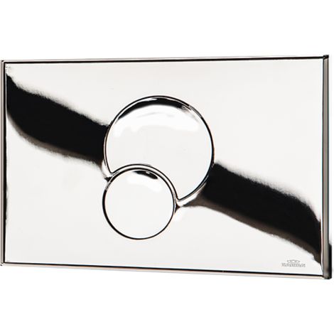 PLACCA DI COMANDO DUE TASTI MODELLO FIDIA DUO - CROMATA LUCIDA  - KAR