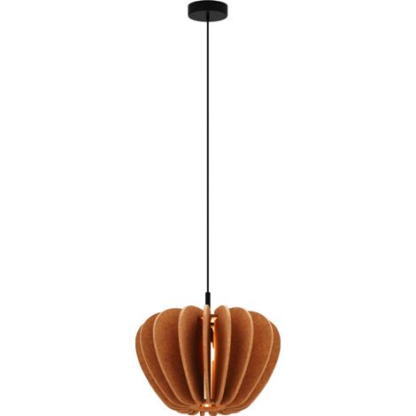 Maytoni Cambio Plafonnier suspendu moderne noir 1xE27 abat-jour terre cuite