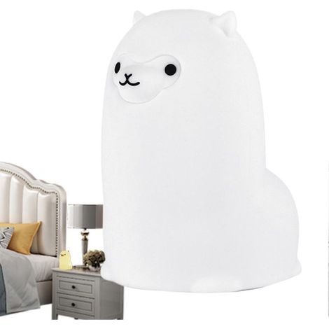 Lampe lama en silicone, luminosité réglable, veilleuse pour enfants, veilleuse en forme de lama pour chambre d'enfant (1/5)
