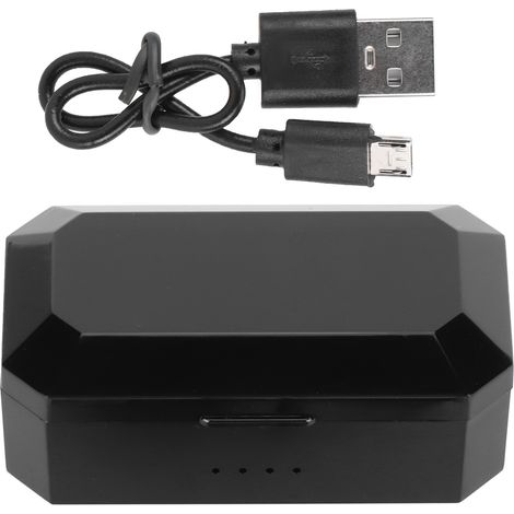 Leichte binaurale Bluetooth-Kopfhörer, kabellose Ohrhörer für Autofahren und Sport, Schwarz (1/5)