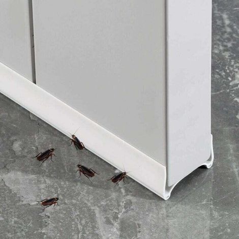 Bande D'étanchéité En Bas De Porte, Souple Isolant Phonique Thermique Bande, Porte Bas Joint Strip, Adhésif Sous La Porte Coupe-froid, 96cm Bande D'étanchéité(Double White) (1/4)