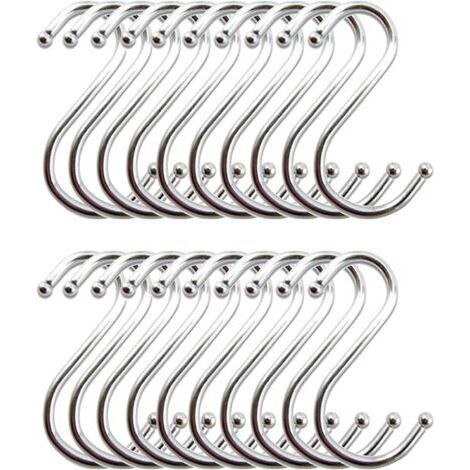 LaBlanc - Crochet S Acier Inoxydable, Crochet Cuisine Crochets en Forme de S Suspension Accroche Ustensiles de Cuisine(Lot de 20) (1/5)