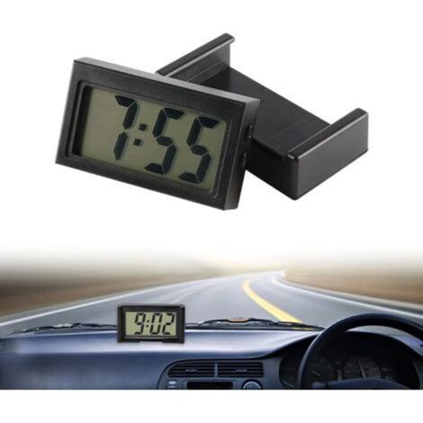 Digitale Autouhr, Mini-Autouhr, LCD-Digitaluhr, LCD-Digitaluhr, Digitale Autouhr für das Armaturenbrett (1/4)