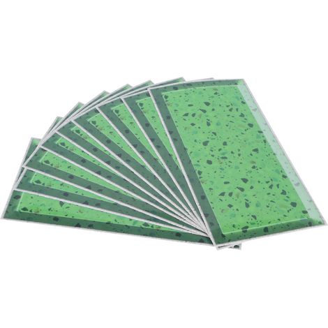 9 autocollants muraux décoratifs PVC imperméables adhésifs pour cuisine salle de bain 20x10cm (1/5)