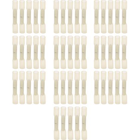 Kit de connecteurs bout à bout de bornes thermorétractables, 50 pièces, épissure de sertissage de fil électrique étanche BHT0.5 (1/5)