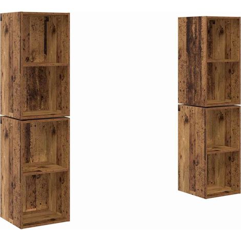 Maison Exclusive - TV-Schrankset 4 pcs Altholz 37 x 37 x 72 cm Ho
