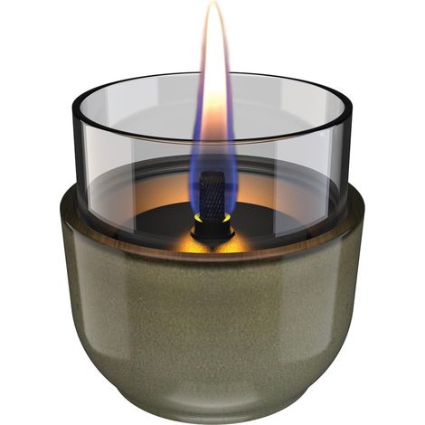 Candela da tavolo ricaricabile Violet 8 Reactive Glaze Verde Tenderflame (1/2)