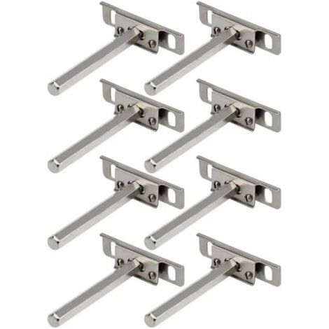 Sistema di supporto metallico 8 pezzi per scaffali a sospensione, sistema di supporto a parete discreto, modello per fissaggio pannelli scaffale, sistema di conservazione e supporto per scaffali a sos (1/5)