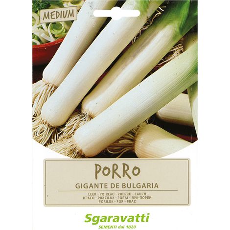 SEMI PER ORTAGGI E VEGETALI porro gigante de bulgaria Q.TA 20 porro gigante de bulgaria