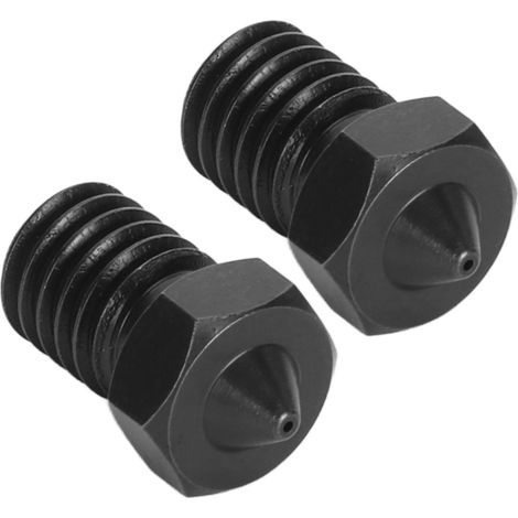 Set aus 2 Extrusionsdüsen für 3D-Drucker, aus gehärtetem Stahl, 0,4 mm Öffnungsdurchmesser, hochtemperaturbeständig, kompatibel mit V6. (1/5)