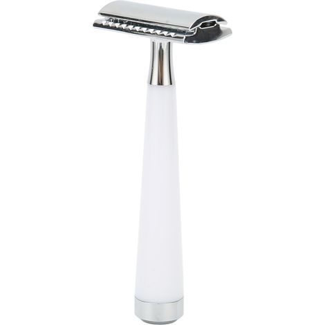 Rasoir de Barbier Professionnel à Double Lame pour Usage Domestique, Prise Ergonomique et Coupe Précise (1/5)