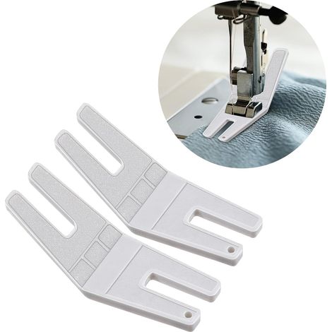Paquete de 2 prensatelas de plástico para máquina de coser, accesorios de costura, ayudas para coser y bordar. (1/5)