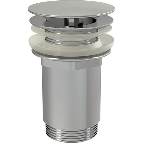 alcadrain Ablaufventil für die Waschbecken 5/4" Ganzmetal, großer nicht verschließbarer Stopfen, für die Waschbecken ohne Überlauf (1/2)