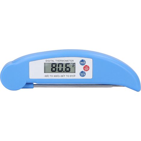 Schnelles digitales Fleischthermometer mit klappbarer Sonde - Praktisches Küchenblau (1/5)