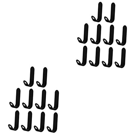 20pièces Adhésifs Muraux De Et Résistants Installation Sans Perçage Pour Manteaux Serviettes Et Clés Noir (1/5)