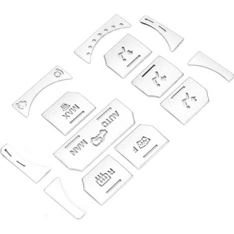 Lot de 13 couvre-interrupteurs de climatisation argent pour Land Rover Range Rover Evoque 2012-2018, boutons de remplacement (1/5)