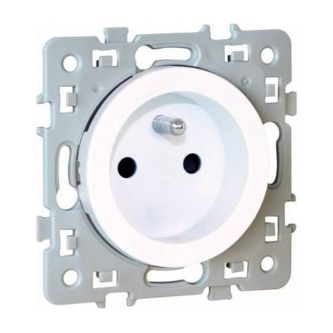 Eur'ohm 60260 2P+T Square 1 outlet - 16A - 250V - White