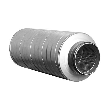 Silencieux acoustique rond SIRL-100 mm - 80 x 280 x 300 mm