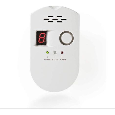 Détecteur de gaz LPG City Gaz Naturel méthane Propane Butane Alarme enfichable avec Affichage numérique pour la Maison (1/5)
