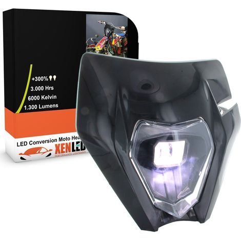 BLOC OPTIQUE LED MOTO Série CV01 - KTM / HUSQVARNA / UNIVERSEL - NOIR (1/5)